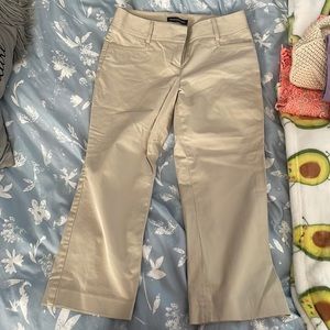 Cropped tan dress pants, size 0